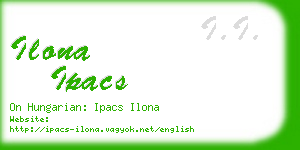 ilona ipacs business card